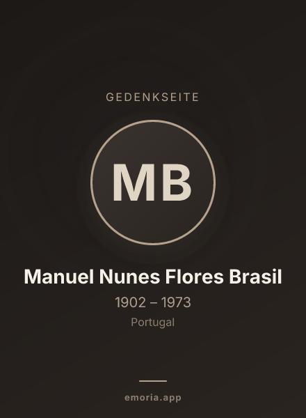 Gedenkportrait von Manuel Nunes Flores Brasil
