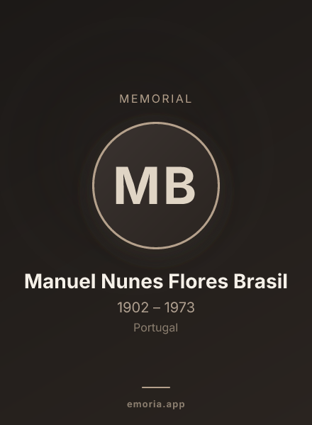 Memorial portrait of Manuel Nunes Flores Brasil
