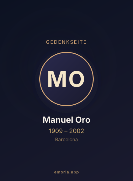 Gedenkportrait von Manuel Oro