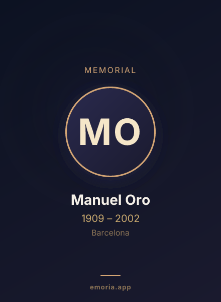 Memorial portrait of Manuel Oro