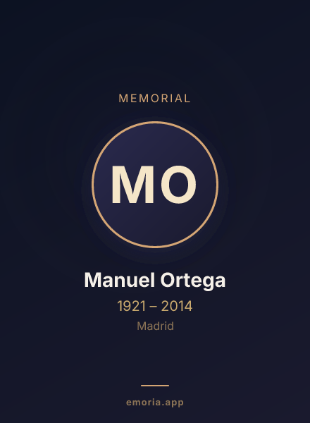 Memorial portrait of Manuel Ortega