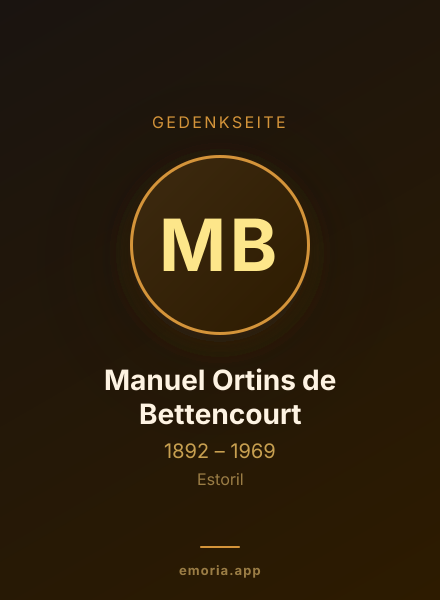Gedenkportrait von Manuel Ortins de Bettencourt