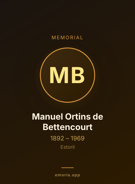 Memorial portrait of Manuel Ortins de Bettencourt