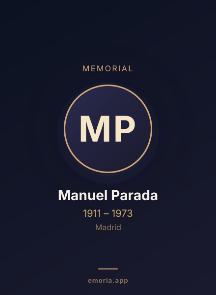 Memorial portrait of Manuel Parada