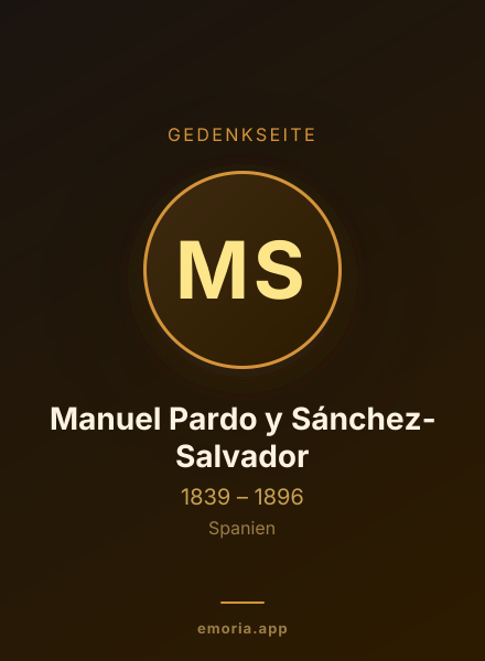 Gedenkportrait von Manuel Pardo y Sánchez-Salvador