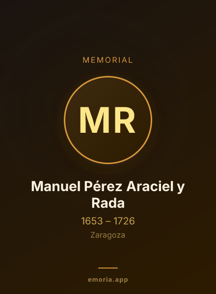 Memorial portrait of Manuel Pérez Araciel y Rada