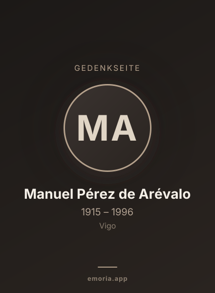 Gedenkportrait von Manuel Pérez de Arévalo