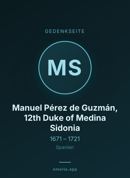 Gedenkportrait von Manuel Pérez de Guzmán, 12th Duke of Medina Sidonia