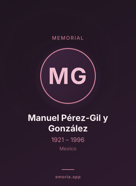 Memorial portrait of Manuel Pérez-Gil y González