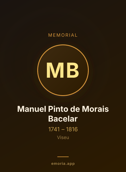 Memorial portrait of Manuel Pinto de Morais Bacelar