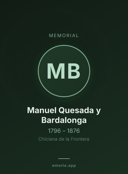 Memorial portrait of Manuel Quesada y Bardalonga
