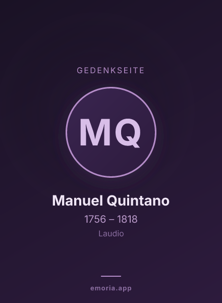 Gedenkportrait von Manuel Quintano