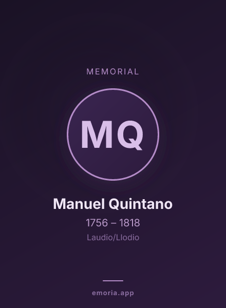 Memorial portrait of Manuel Quintano