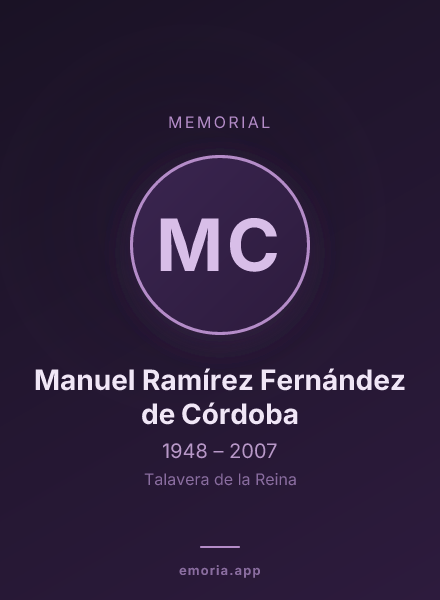Memorial portrait of Manuel Ramírez Fernández de Córdoba