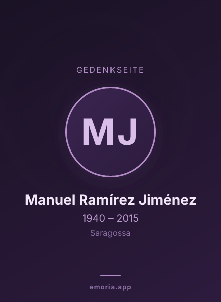 Gedenkportrait von Manuel Ramírez Jiménez