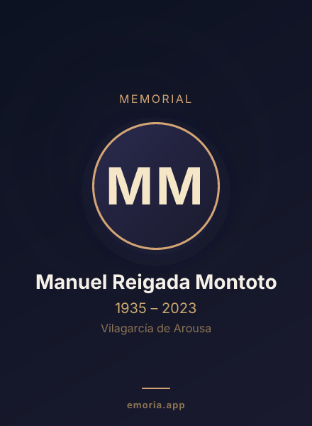 Memorial portrait of Manuel Reigada Montoto