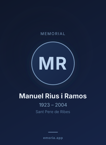 Memorial portrait of Manuel Rius i Ramos