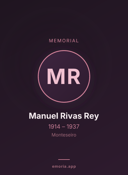 Memorial portrait of Manuel Rivas Rey