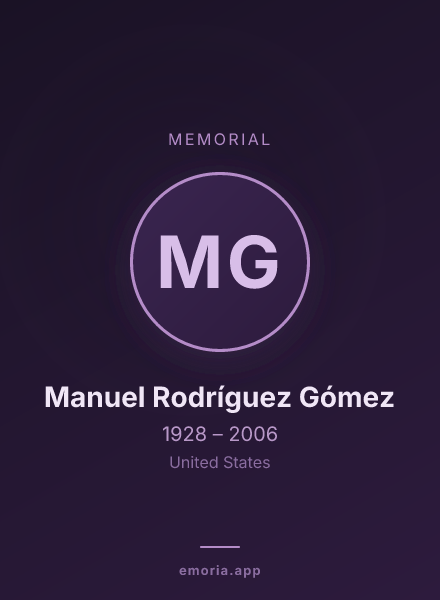 Memorial portrait of Manuel Rodríguez Gómez