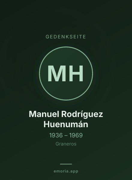 Gedenkportrait von Manuel Rodríguez Huenumán