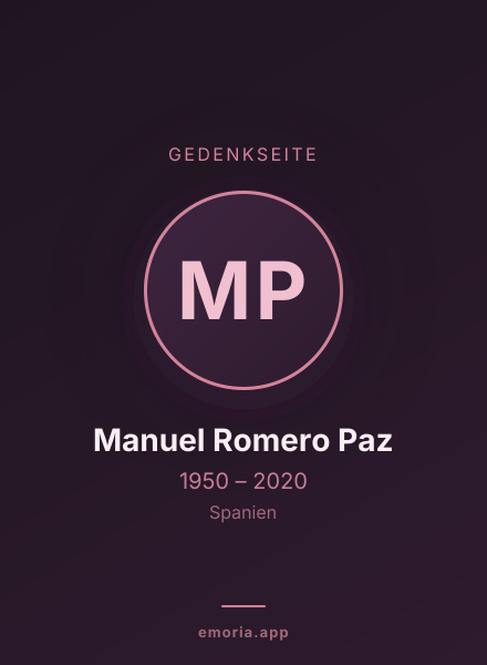 Gedenkportrait von Manuel Romero Paz