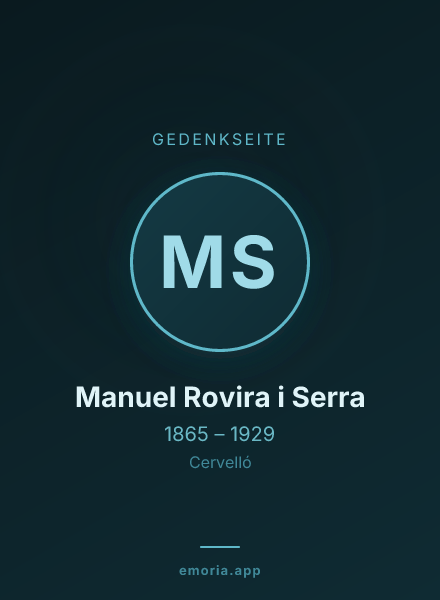 Gedenkportrait von Manuel Rovira i Serra