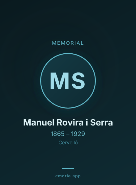 Memorial portrait of Manuel Rovira i Serra
