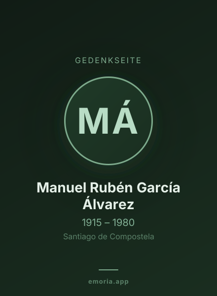 Gedenkportrait von Manuel Rubén García Álvarez