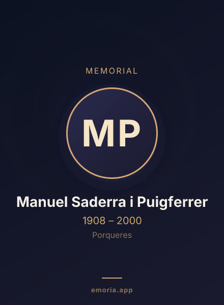 Memorial portrait of Manuel Saderra i Puigferrer