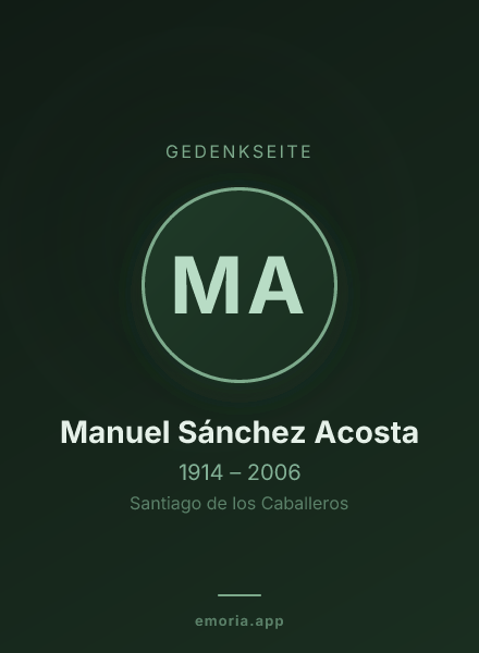 Gedenkportrait von Manuel Sánchez Acosta