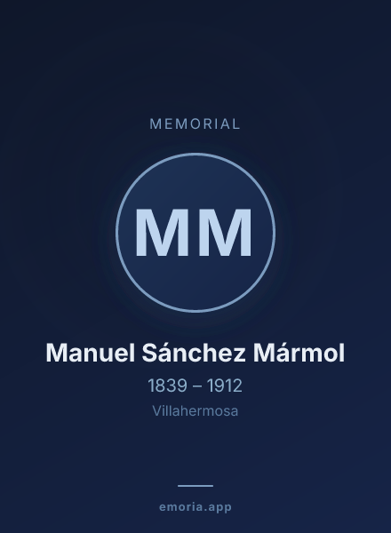 Memorial portrait of Manuel Sánchez Mármol