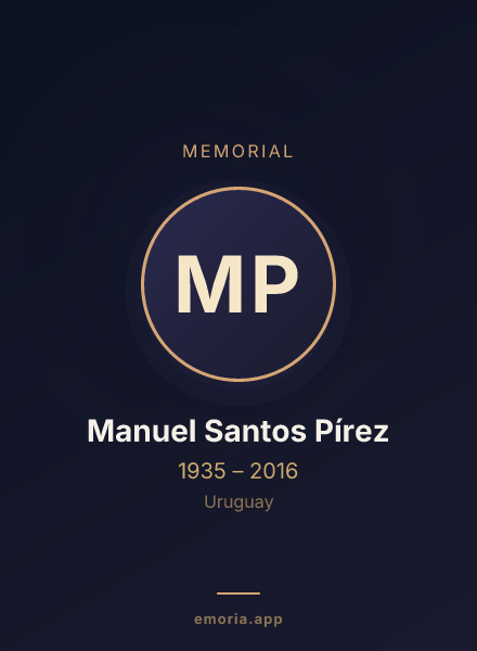 Memorial portrait of Manuel Santos Pírez