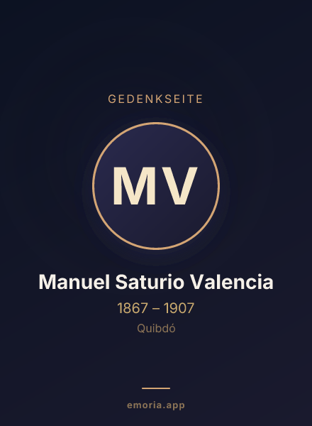 Gedenkportrait von Manuel Saturio Valencia