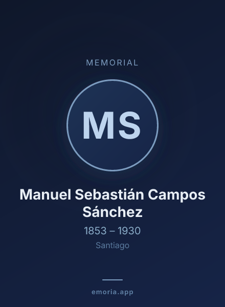 Memorial portrait of Manuel Sebastián Campos Sánchez
