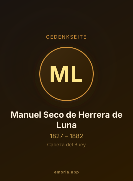 Gedenkportrait von Manuel Seco de Herrera de Luna