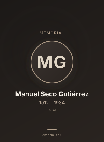 Memorial portrait of Manuel Seco Gutiérrez