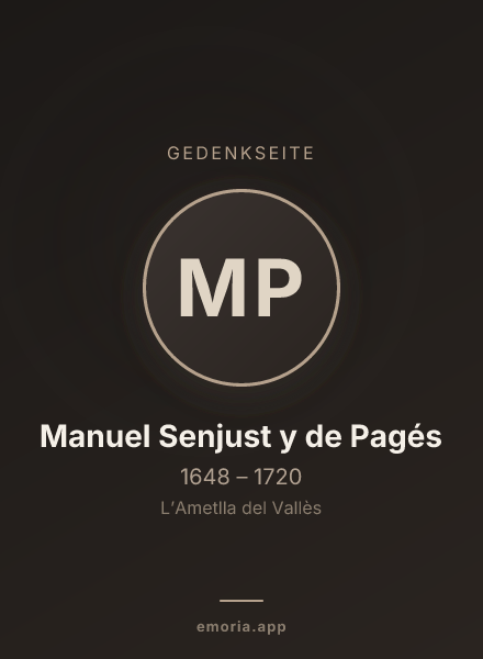 Gedenkportrait von Manuel Senjust y de Pagés