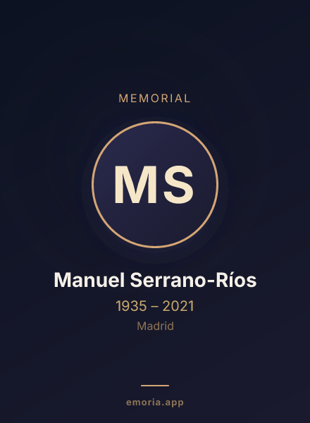 Memorial portrait of Manuel Serrano-Ríos