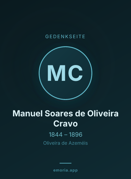 Gedenkportrait von Manuel Soares de Oliveira Cravo