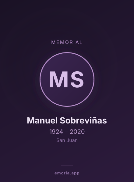 Memorial portrait of Manuel Sobreviñas