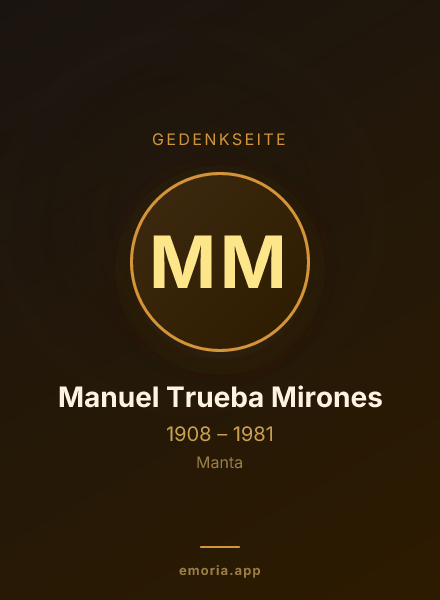 Gedenkportrait von Manuel Trueba Mirones