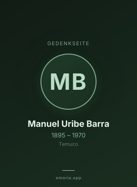 Gedenkportrait von Manuel Uribe Barra