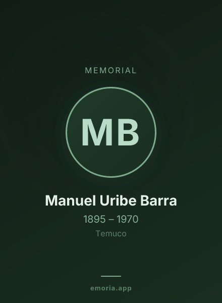 Memorial portrait of Manuel Uribe Barra