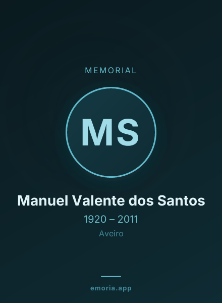 Memorial portrait of Manuel Valente dos Santos
