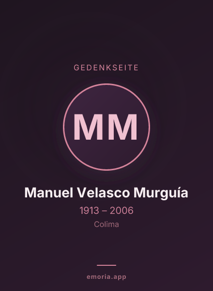 Gedenkportrait von Manuel Velasco Murguía