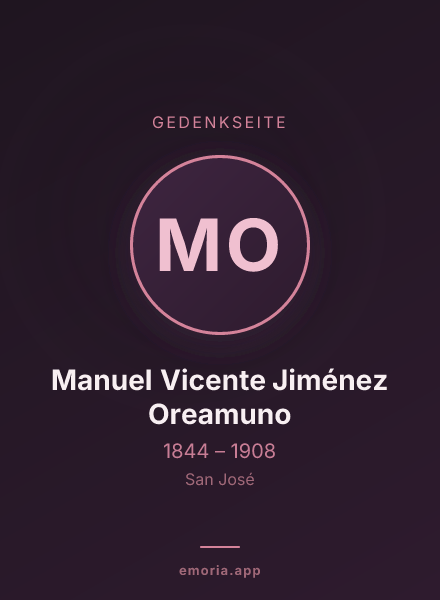 Gedenkportrait von Manuel Vicente Jiménez Oreamuno