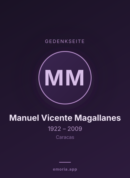 Gedenkportrait von Manuel Vicente Magallanes