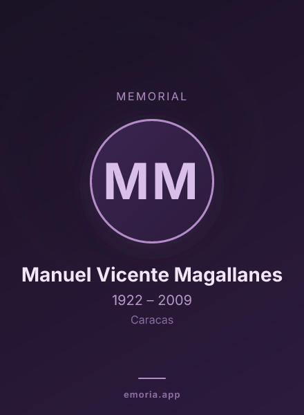 Memorial portrait of Manuel Vicente Magallanes
