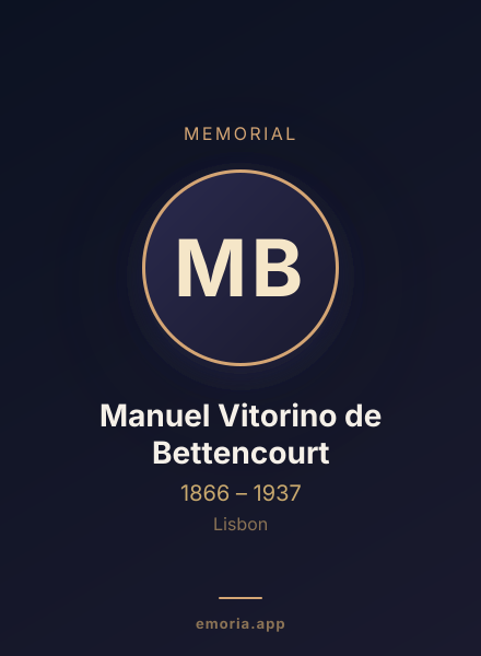 Memorial portrait of Manuel Vitorino de Bettencourt