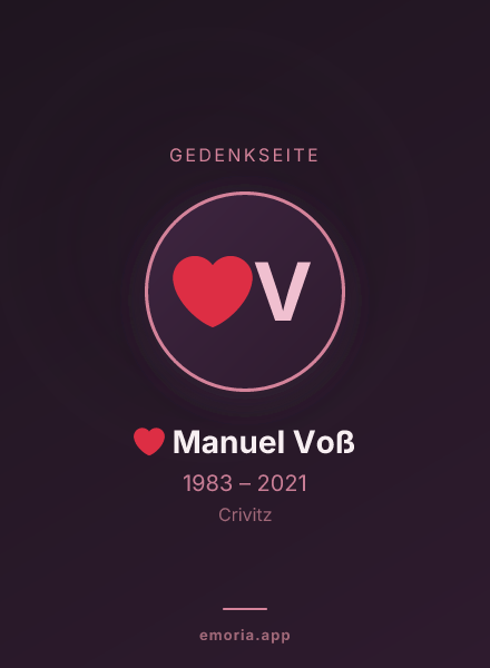 Gedenkportrait von ❤️ Manuel Voß
